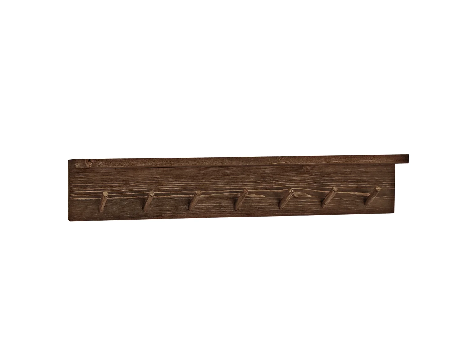 Colgador de pared de madera maciza en tono nogal de 61x9,5cm - KATE - DECOWOOD
