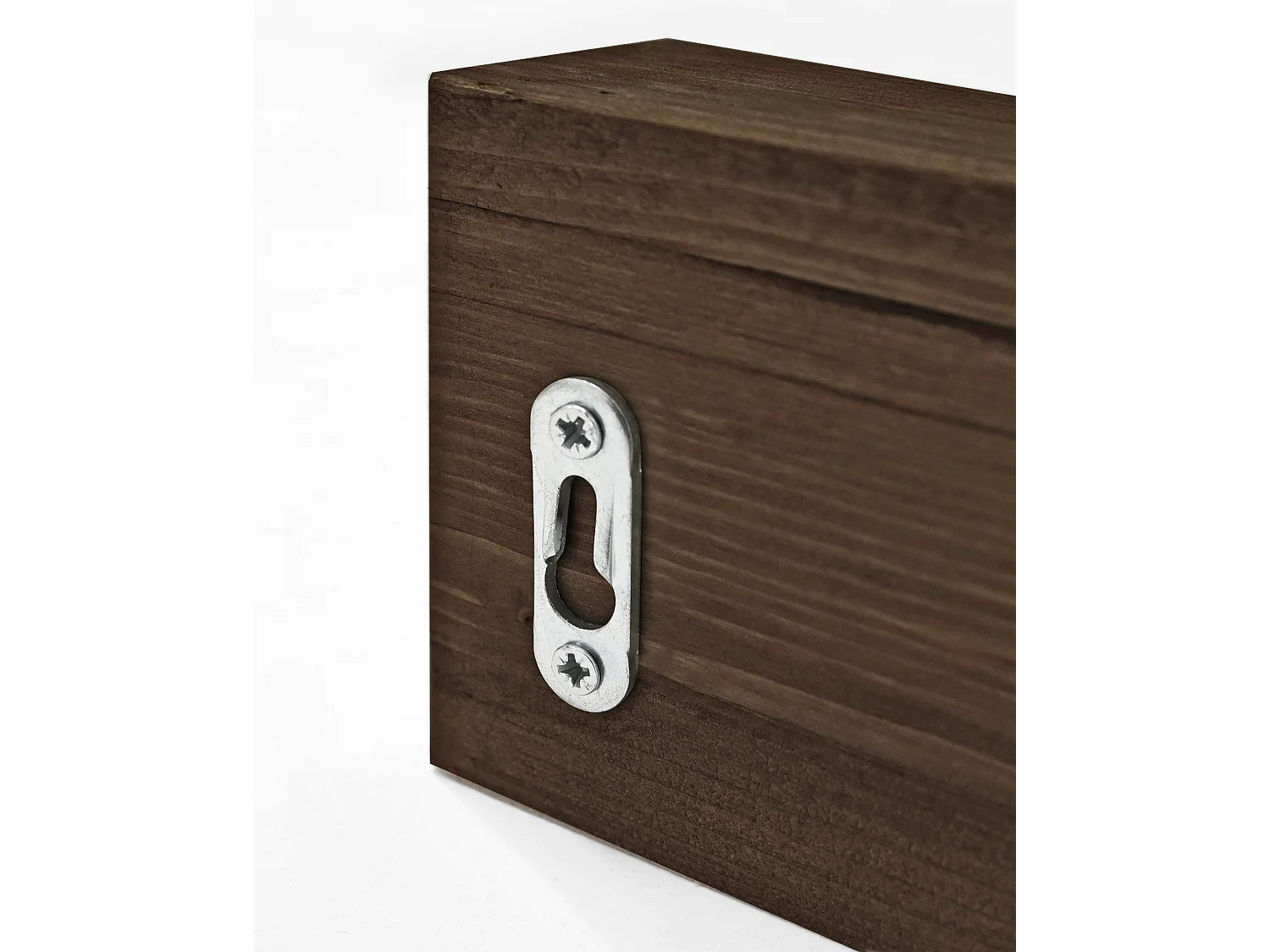 Colgador de pared de madera maciza en tono nogal de 61x9,5cm - KATE - DECOWOOD