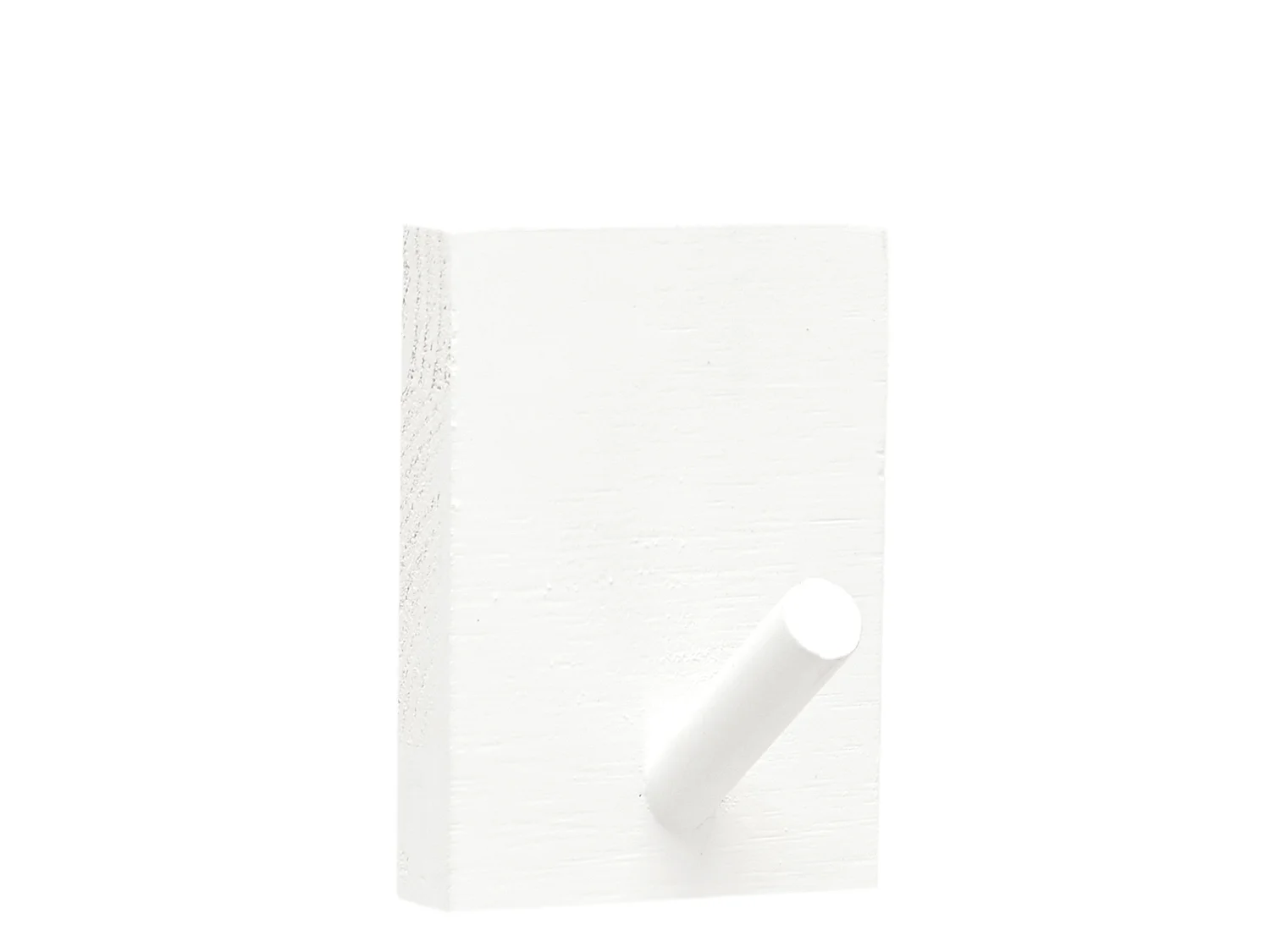 Colgador de pared de madera maciza en tono blanco de 8x6cm - KATE - DECOWOOD