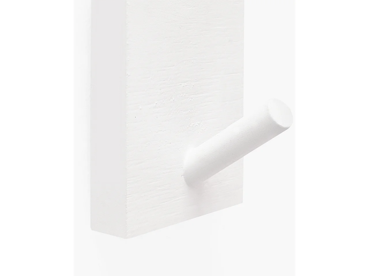 Colgador de pared de madera maciza en tono blanco de 8x6cm - KATE - DECOWOOD