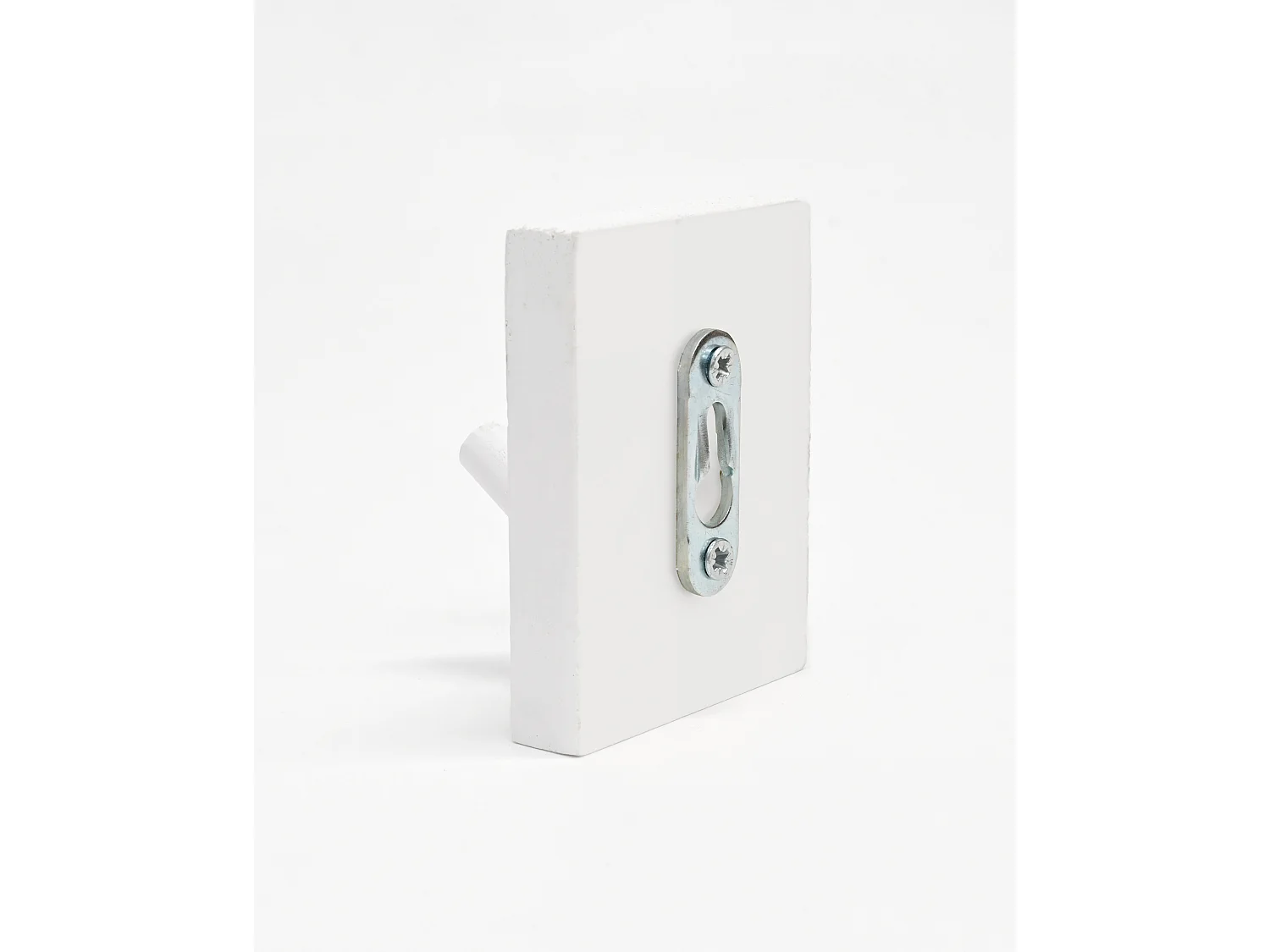Colgador de pared de madera maciza en tono blanco de 8x6cm - KATE - DECOWOOD