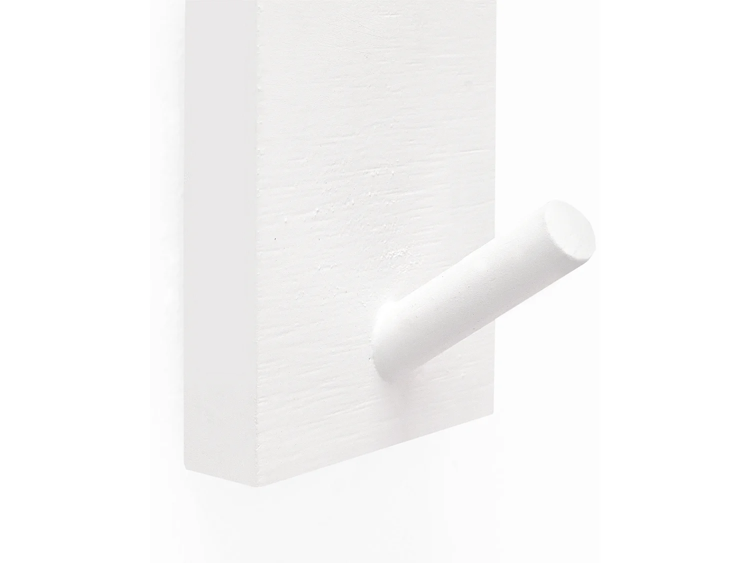 Colgador de pared de madera maciza en tono blanco de 8x6cm - KATE - DECOWOOD
