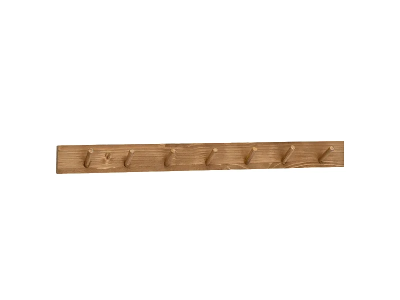 Colgador de pared de madera maciza en tono roble oscuro de 61x5cm - KATE - DECOWOOD