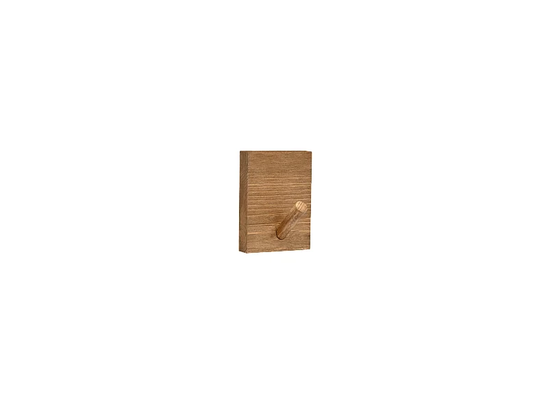 Colgador de pared de madera maciza en tono roble oscuro de 8x6cm - KATE - DECOWOOD