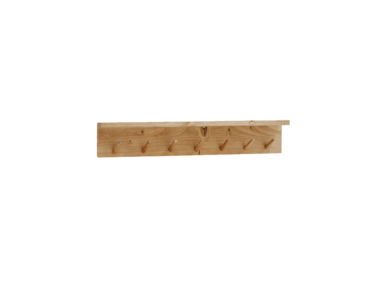 Colgador de pared de madera maciza en tono roble medio de 61x9,5cm - KATE - DECOWOOD