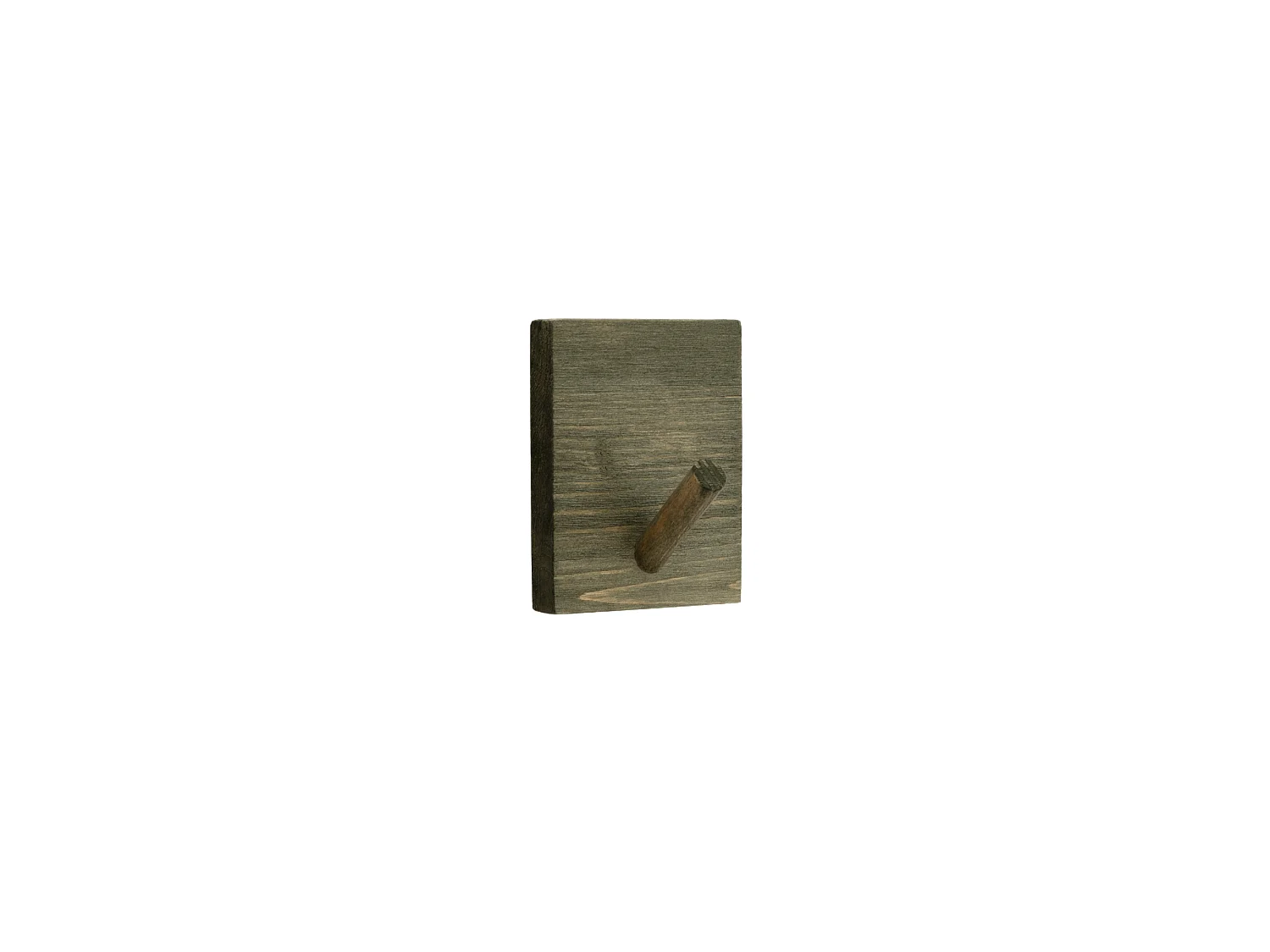 Colgador de pared de madera maciza en tono verde de 8x6cm - KATE - DECOWOOD