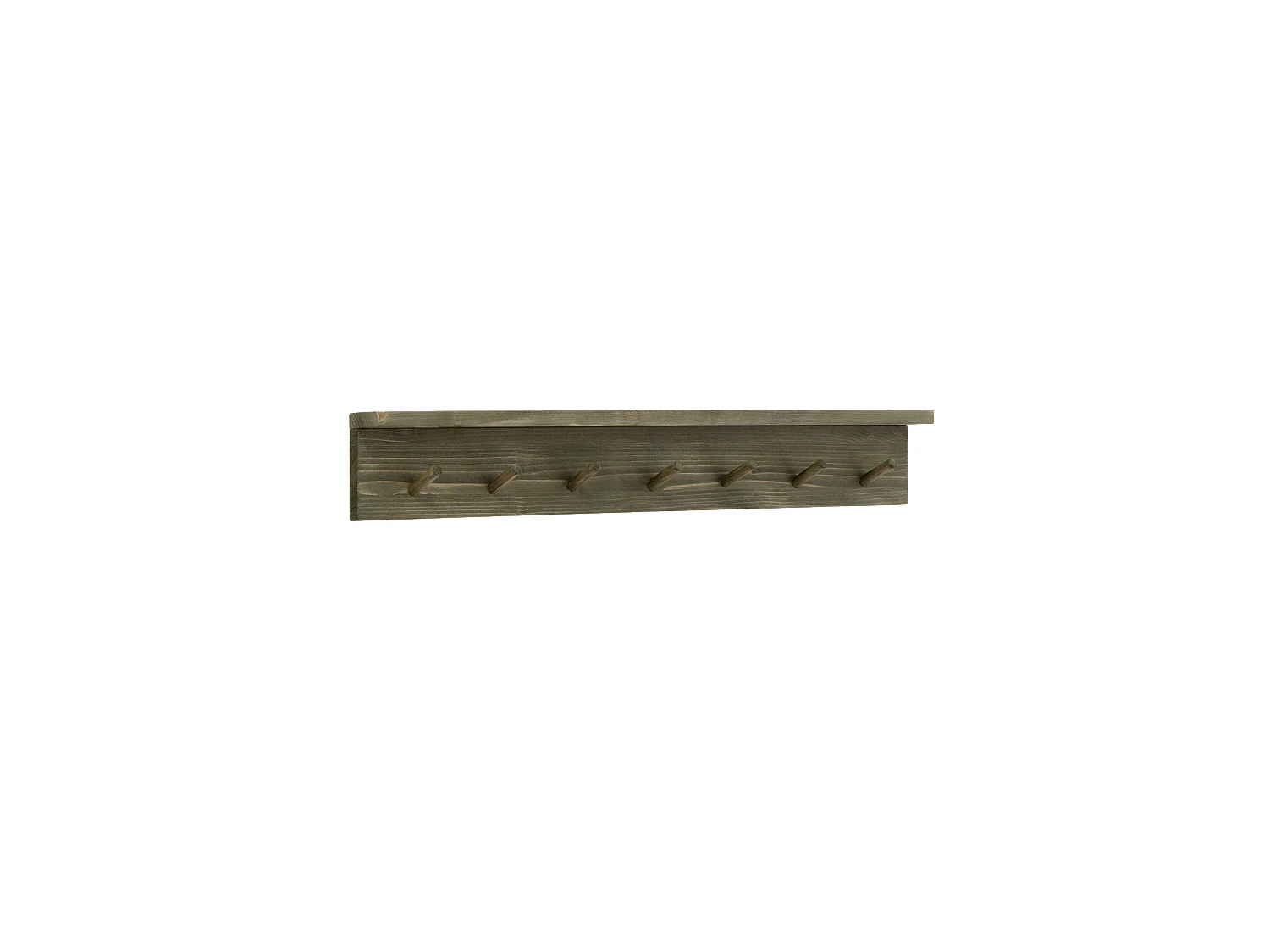 Porte-manteau mural en bois de sapin vert 61x9,5cm - KATE - DECOWOOD