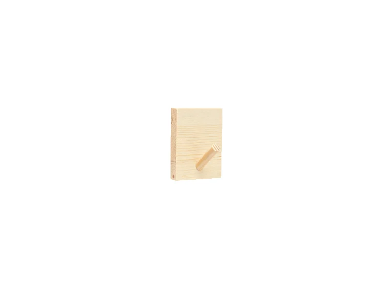 Colgador de pared de madera maciza en tono natural de 8x6cm - KATE - DECOWOOD