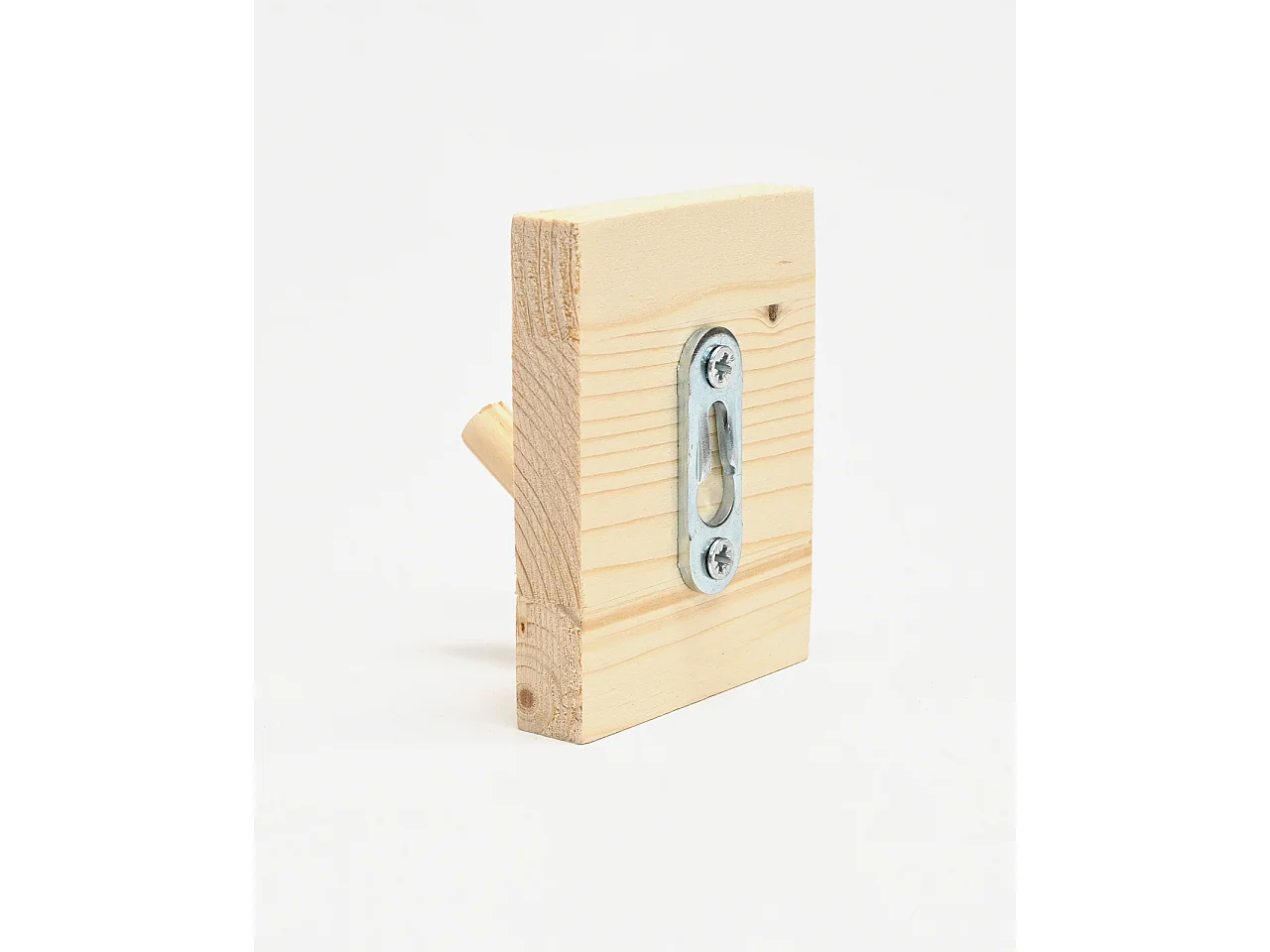 Colgador de pared de madera maciza en tono natural de 8x6cm - KATE - DECOWOOD