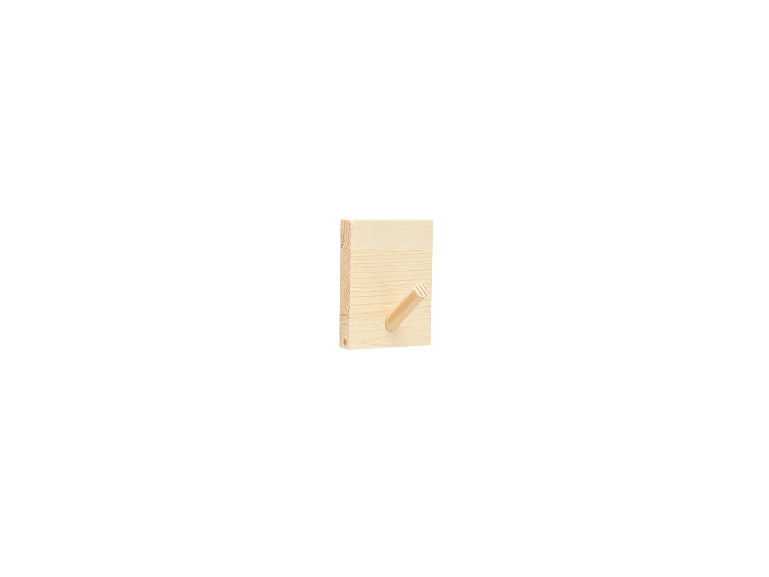 Appendiabiti da parete in legno massello in tono naturale 6x8cm - KATE - DECOWOOD