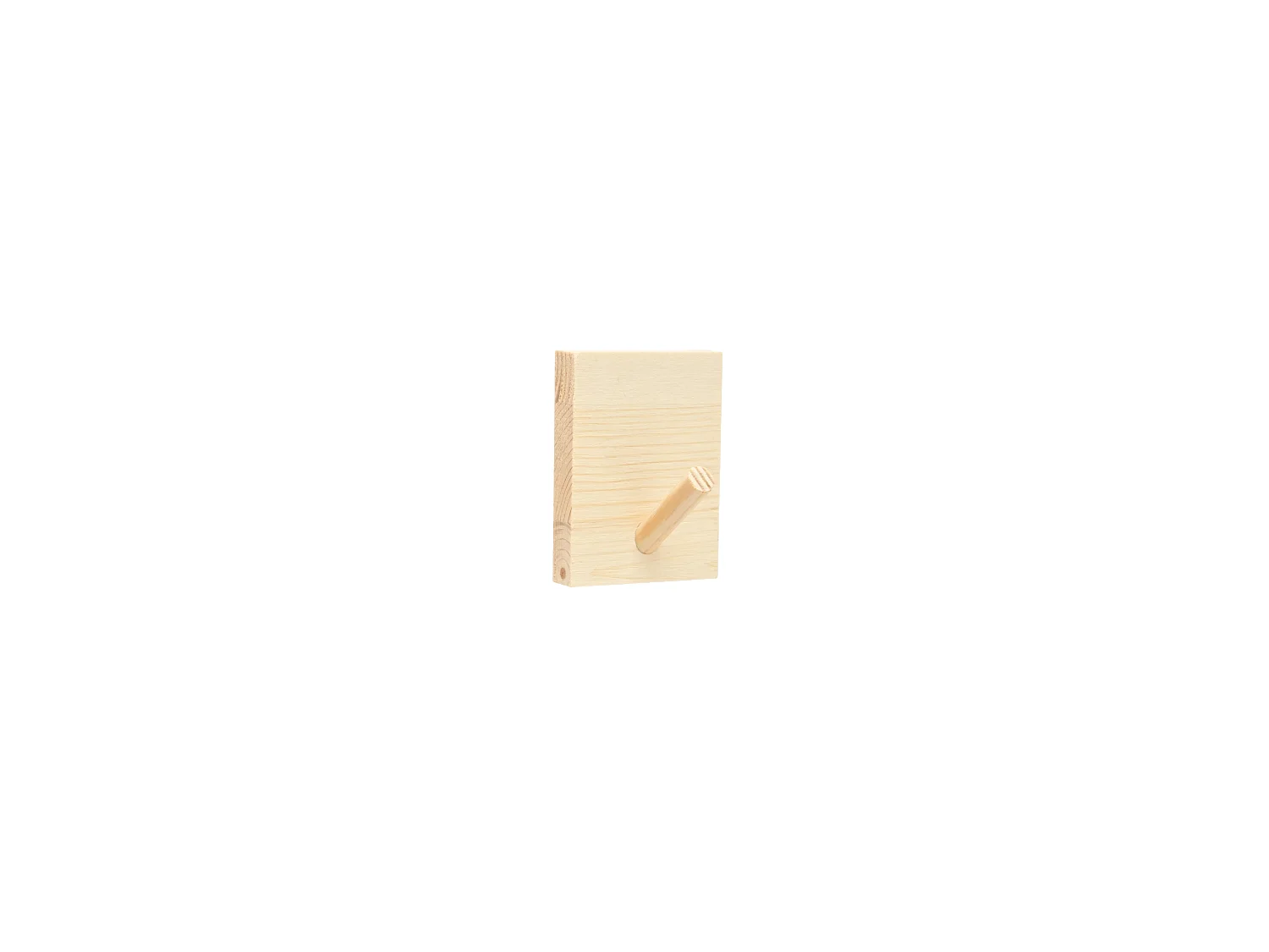 Colgador de pared de madera maciza en tono natural de 8x6cm - KATE - DECOWOOD