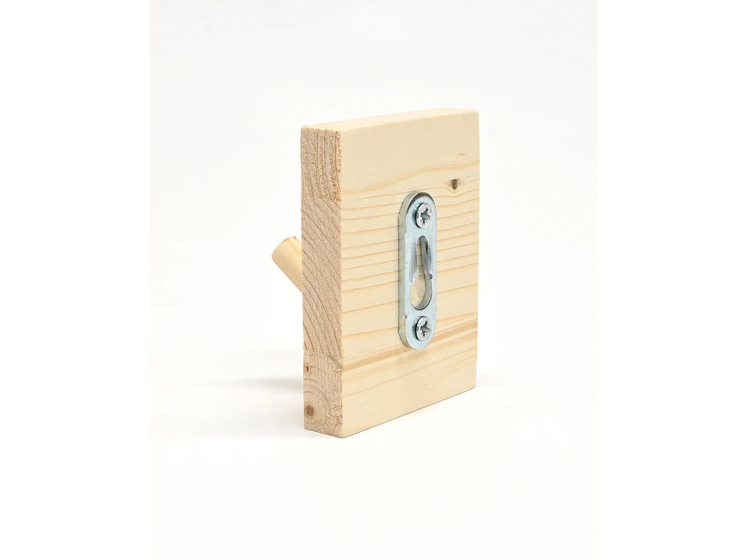 Colgador de pared de madera maciza en tono natural de 8x6cm - KATE - DECOWOOD