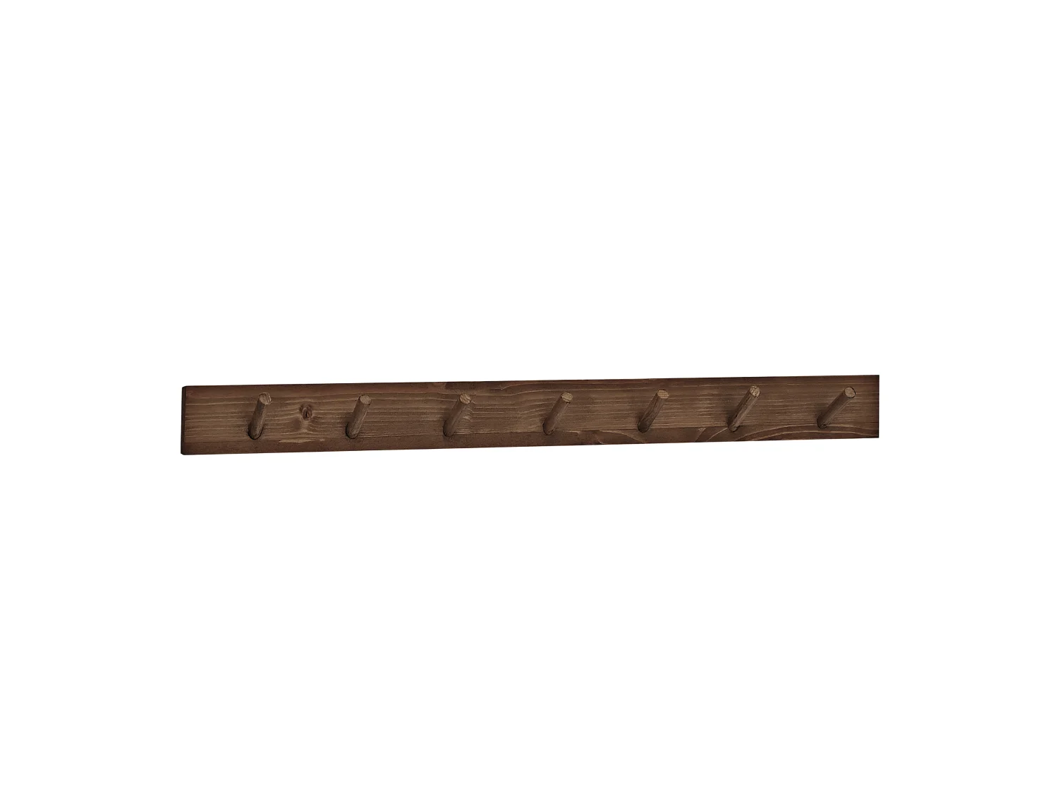 Porte-manteau mural en bois de sapin marron 61x5cm - KATE - DECOWOOD