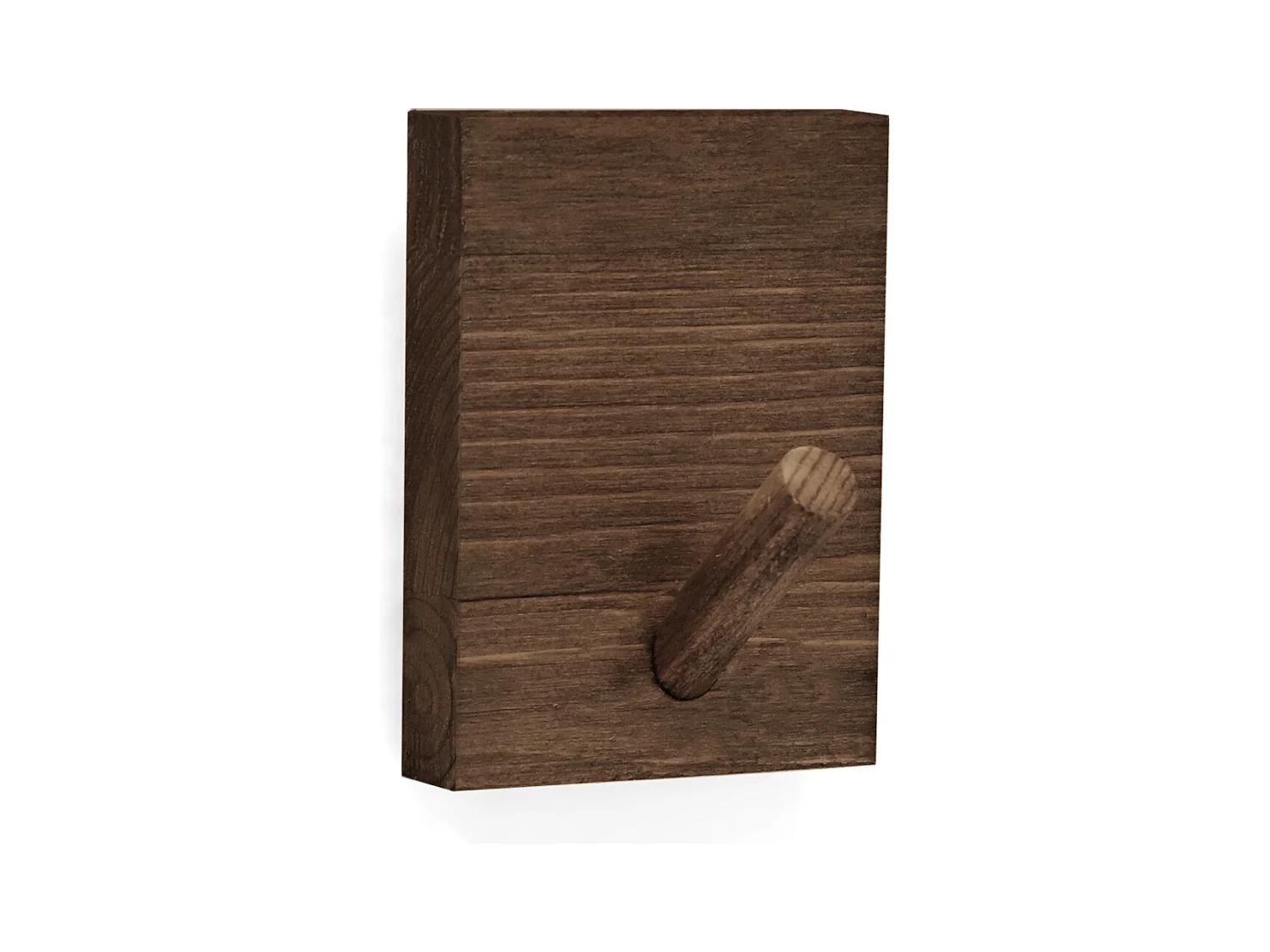 Porte-manteau mural en bois de sapin marron 6x8cm - KATE - DECOWOOD