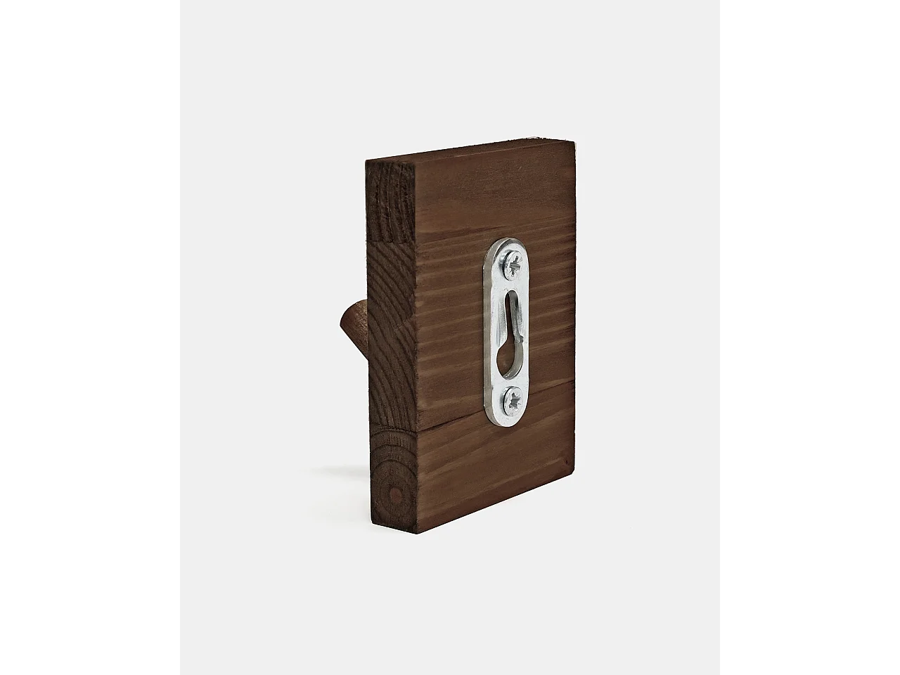 Porte-manteau mural en bois de sapin marron 6x8cm - KATE - DECOWOOD