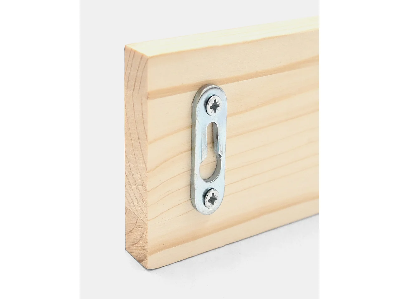 Colgador de pared de madera maciza en tono natural de 61x5cm - KATE - DECOWOOD