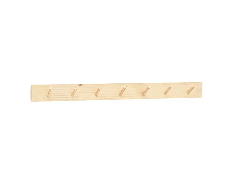 Colgador de pared de madera maciza en tono natural de 61x5cm - KATE - DECOWOOD