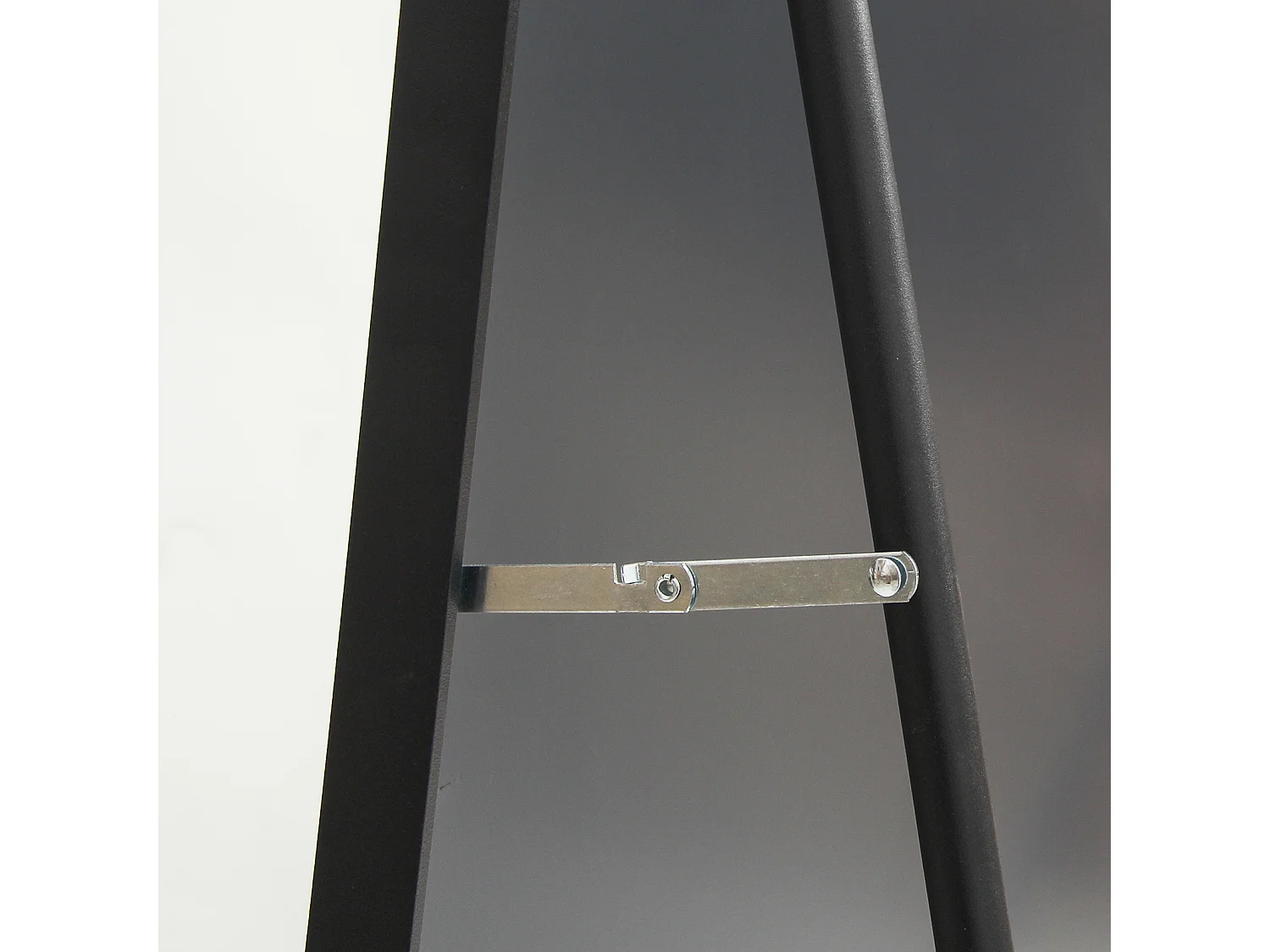 Miroir arqué pleine longueur - 80 x 180 cm Grand miroir arqué sur pied pleine longueur - Miroir de courtoisie pour salon, noir