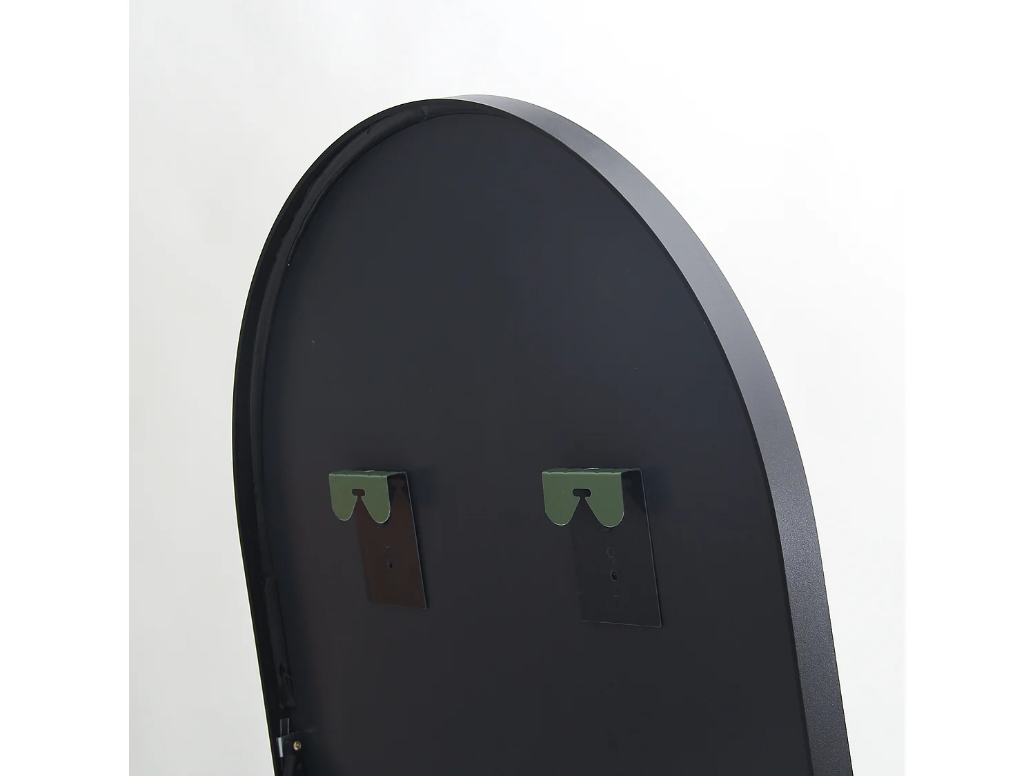 Miroir arqué pleine longueur - 53 x 162 cm Grand miroir arqué sur pied pleine longueur - Miroir de courtoisie pour salon, noir