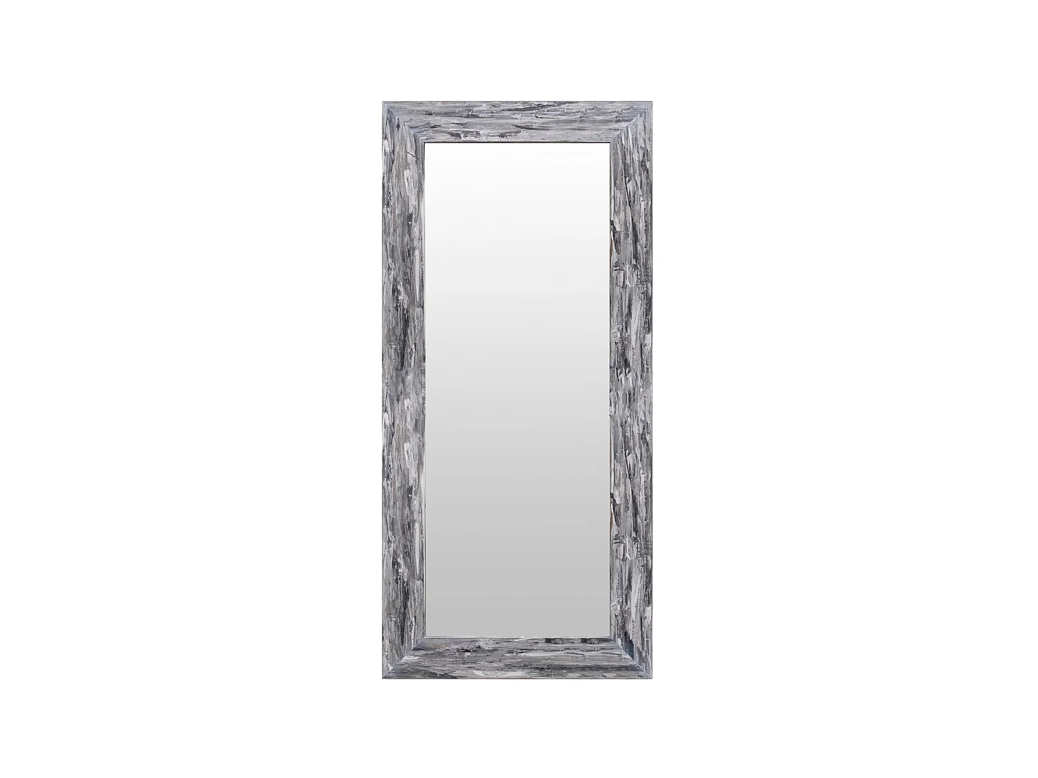 Espejo de madera decapado gris de 60x80cm - NEKO - DECOWOOD