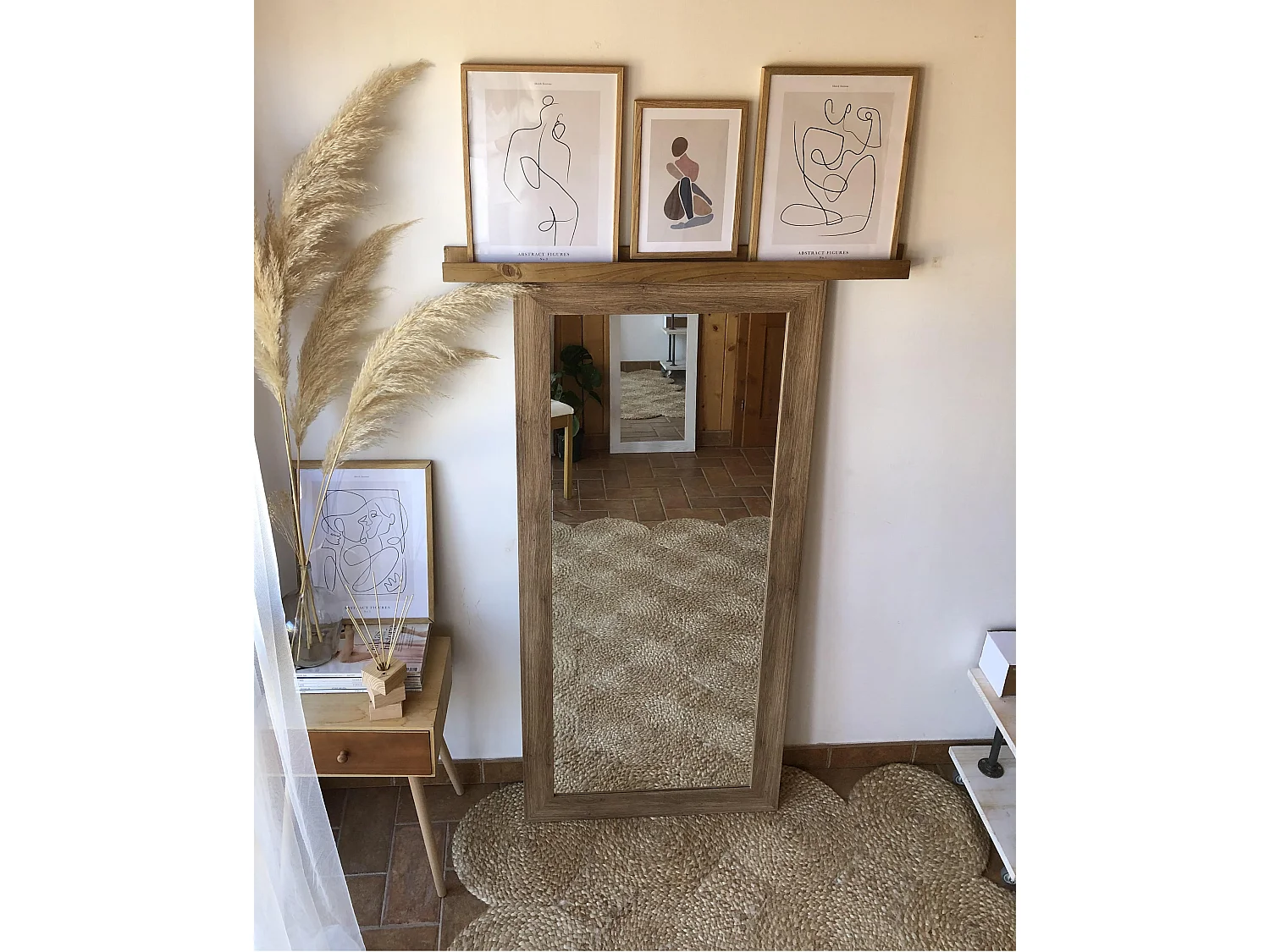 Miroir en bois 70x150cm