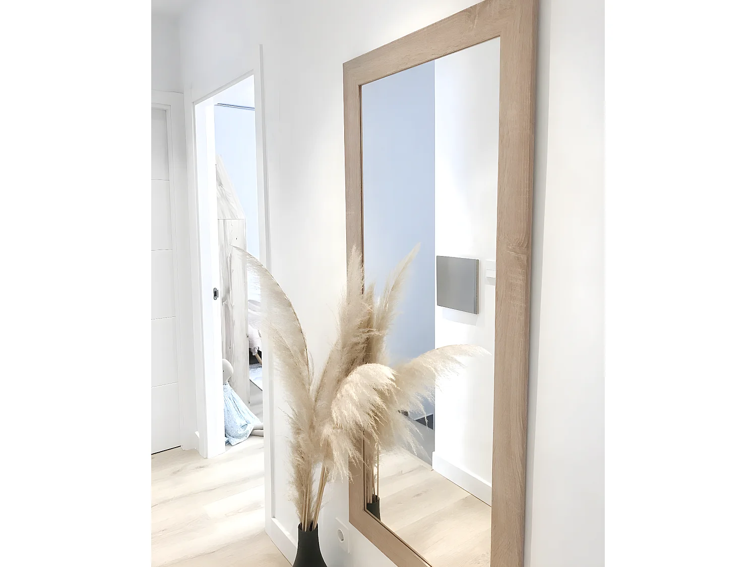 Espejo de madera color roble oscuro de 70x150cm - TERRA - DECOWOOD