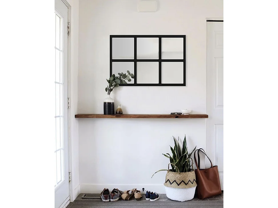 Miroir de fenêtre de couleur noir 60x90cm