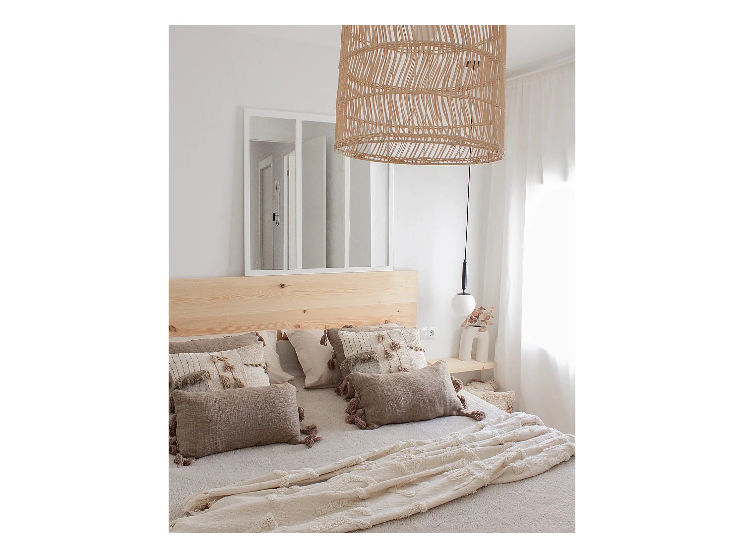 Espejo de pared I blanco - MILAN L - DECOWOOD