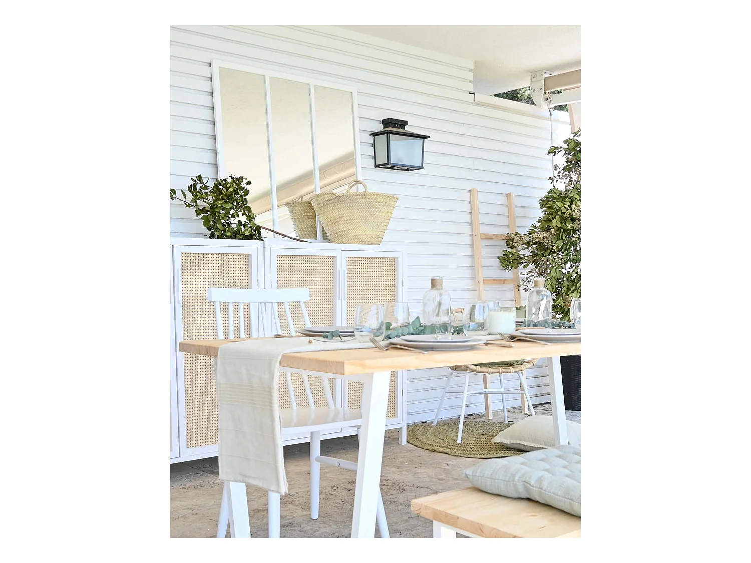 Espejo de pared I blanco - MILAN L - DECOWOOD