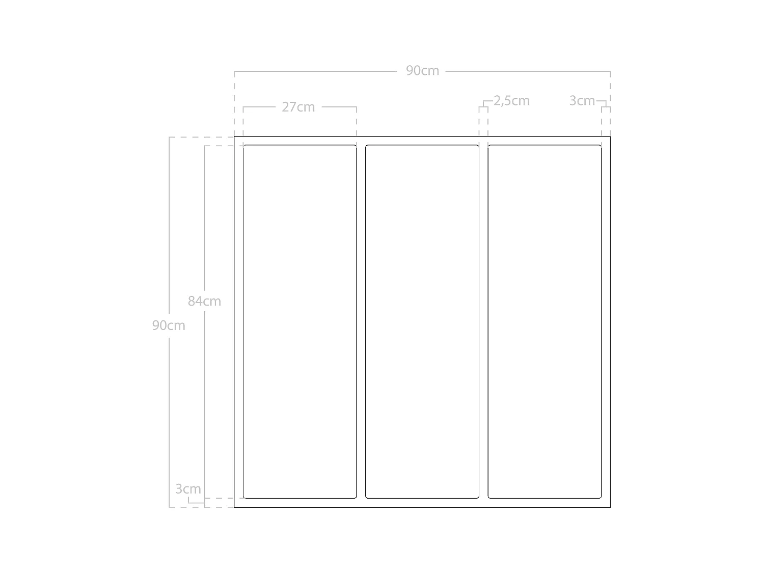 Espejo de pared I blanco - MILAN L - DECOWOOD