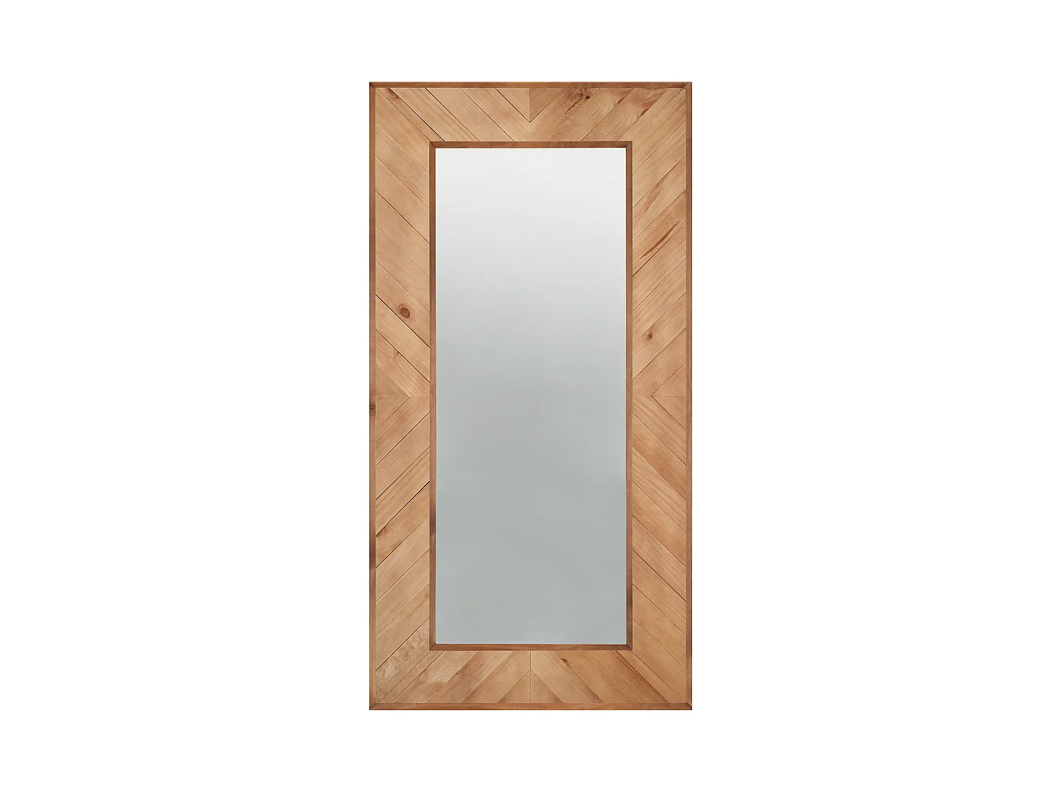 Espejo de madera maciza en tono roble oscuro de 163x84cm - VILLA - DECOWOOD