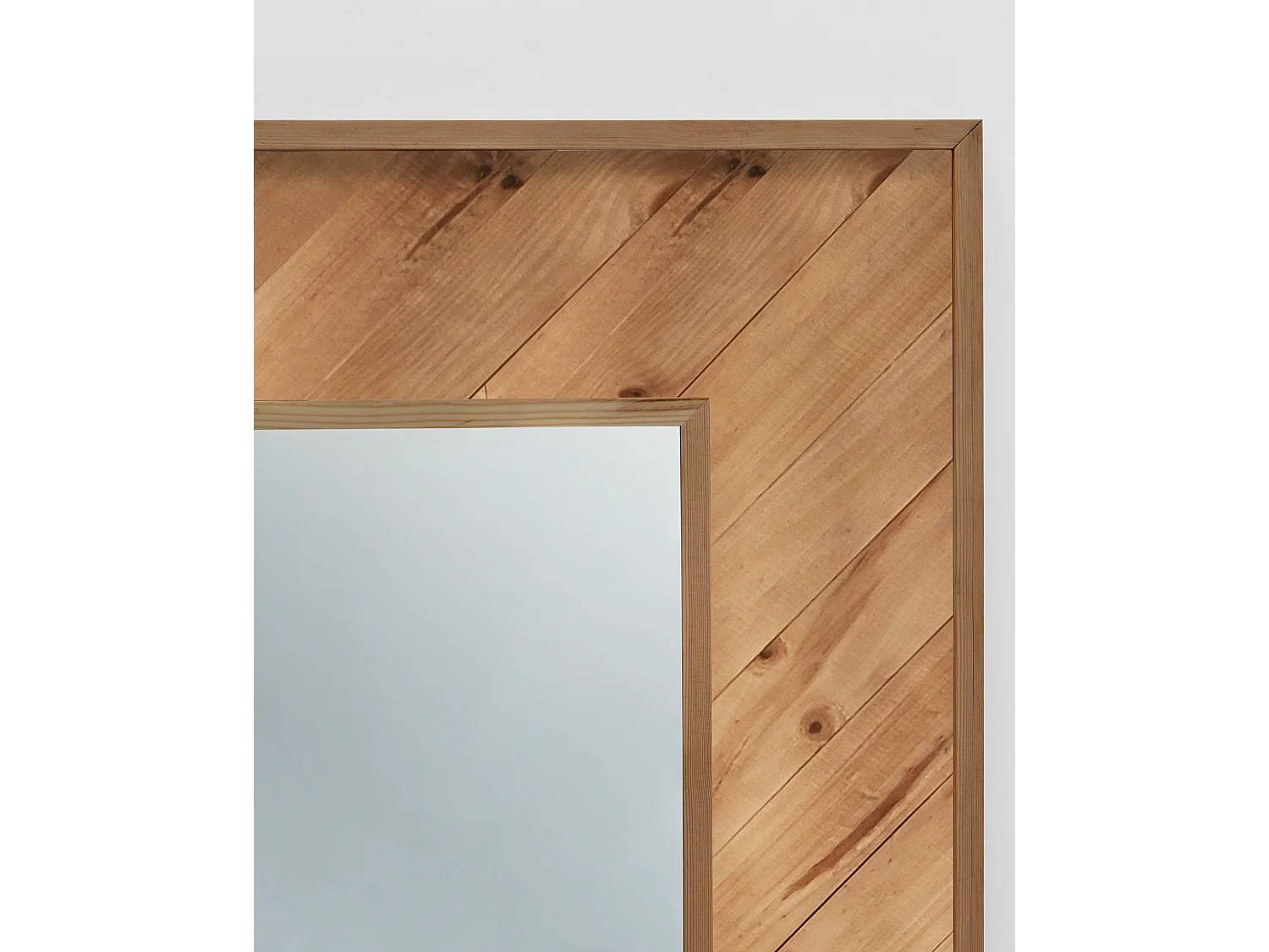 Espejo de madera maciza en tono roble oscuro de 163x84cm - VILLA - DECOWOOD