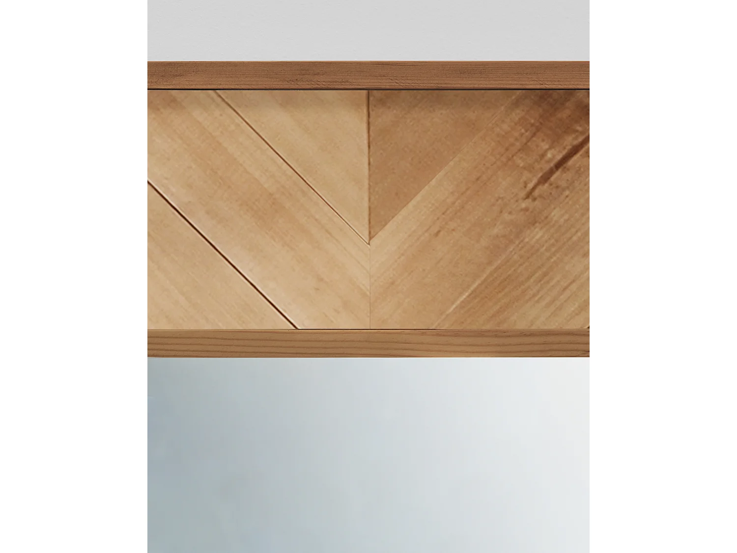 Espejo de madera maciza en tono roble oscuro de 163x84cm - VILLA - DECOWOOD