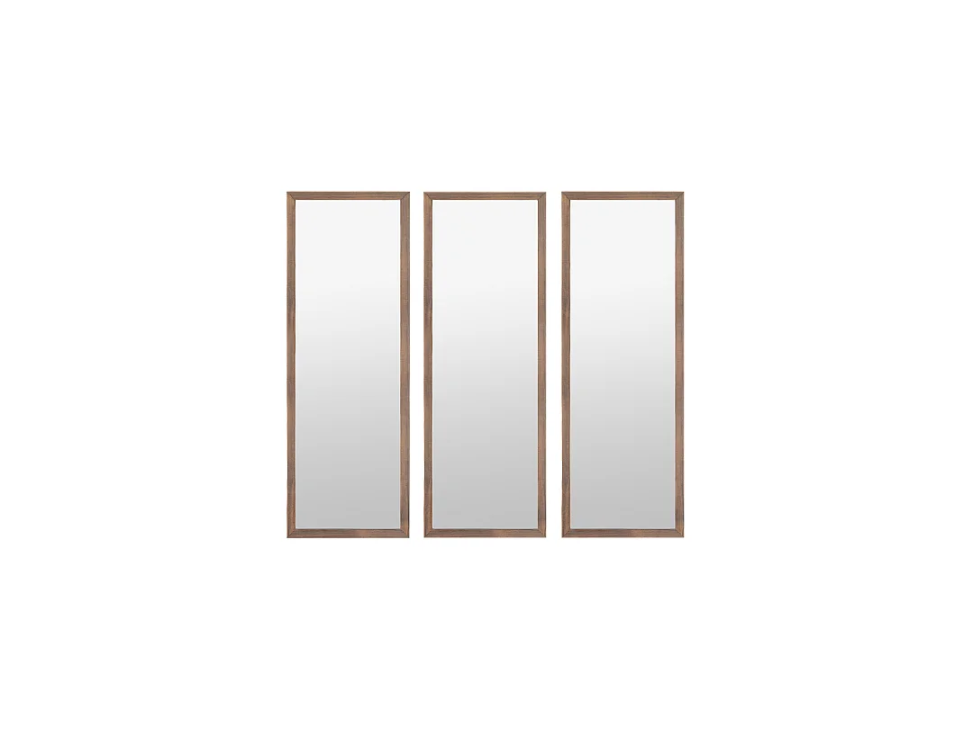 Set de 3 miroirs en bois 30x90cm