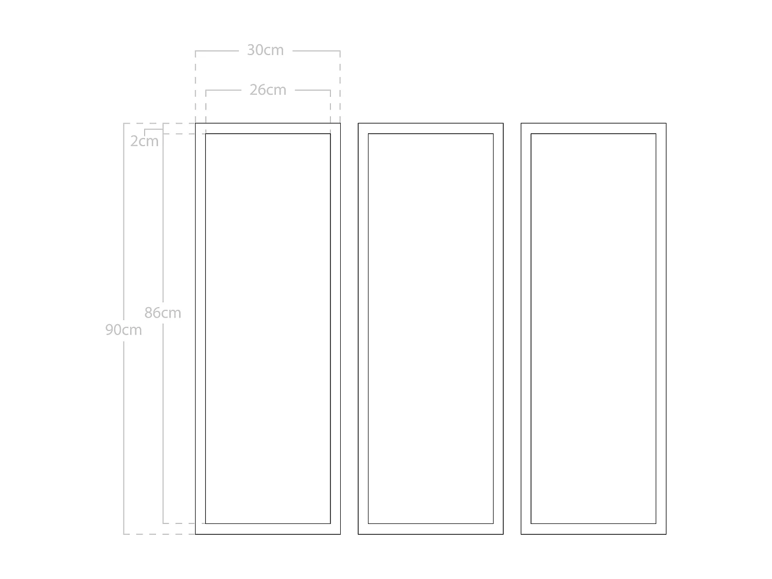 Set de 3 Espejo de pared - NOG - DECOWOOD