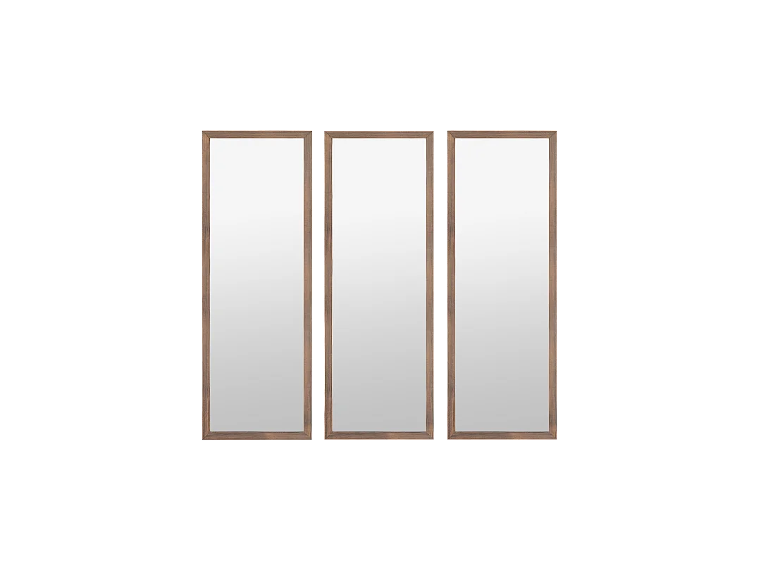 Set de 3 miroirs en bois 30x90cm