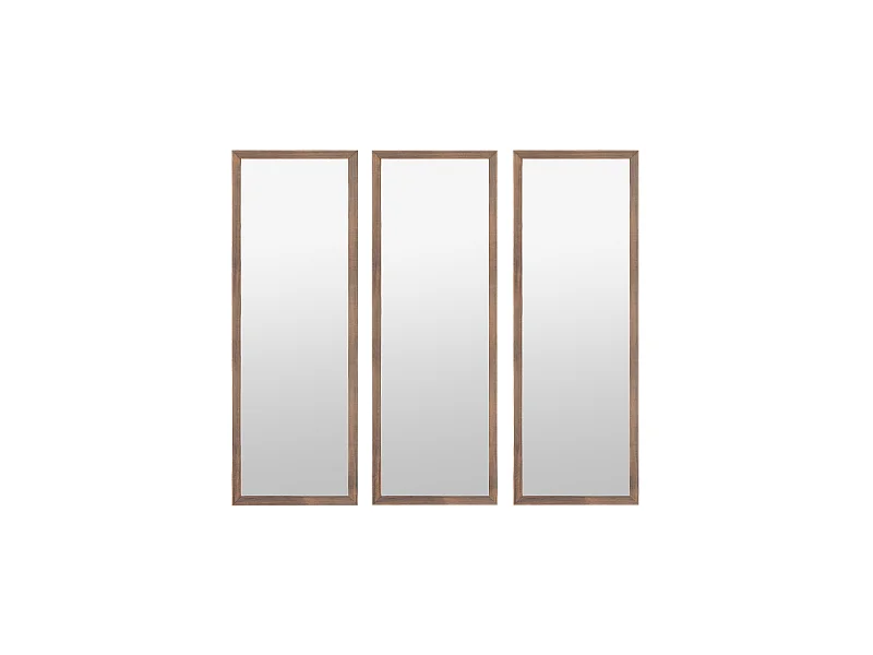 Set de 3 miroirs en bois 30x90cm