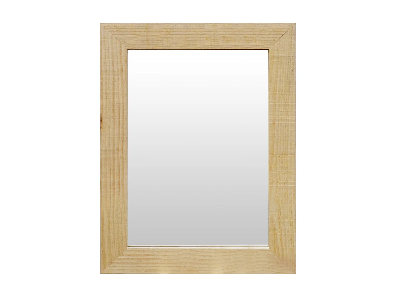 Espejo de madera maciza tono natural de 66x86cm - PINAL - DECOWOOD