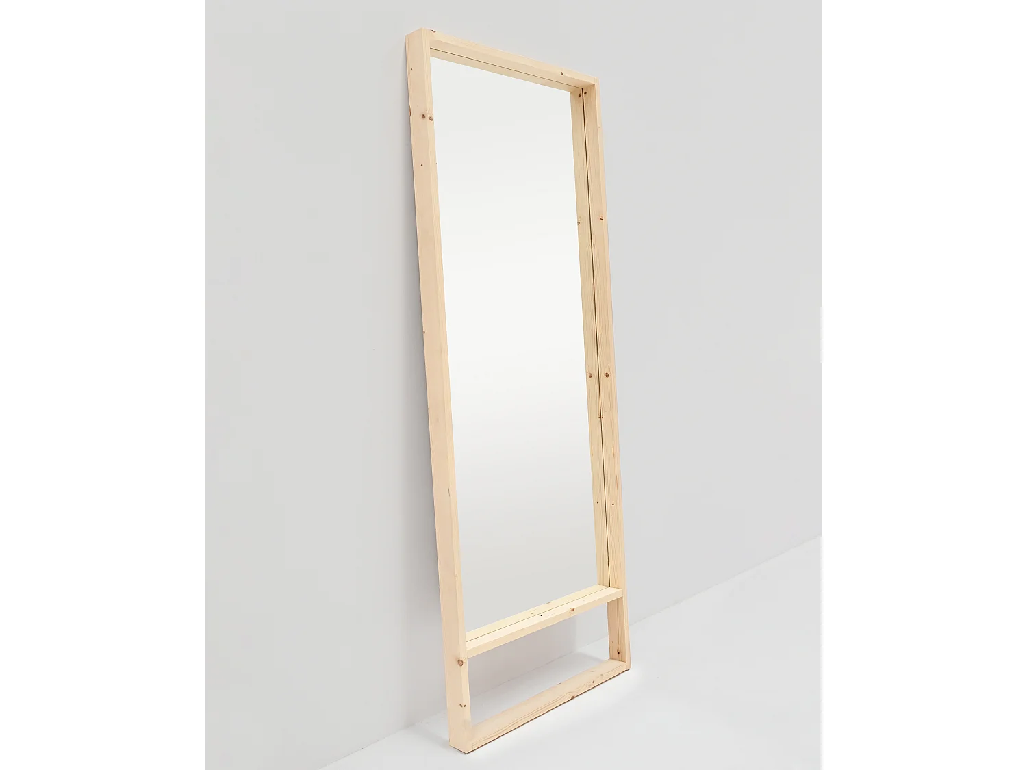 Miroir en bois couleur naturel 60x160cm