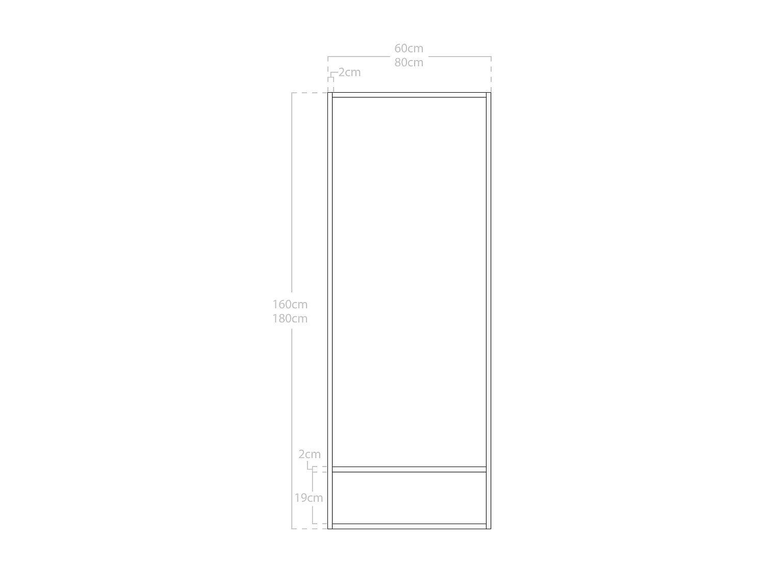 Espejo de madera maciza tono natural de 160x60cm - WALLS - DECOWOOD
