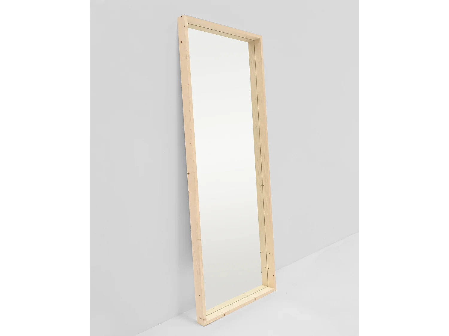 Espejo de madera maciza tono natural de 160x60cm - WALLS - DECOWOOD