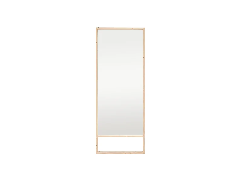 Espejo de madera maciza tono natural de 160x80cm - WALLS - DECOWOOD