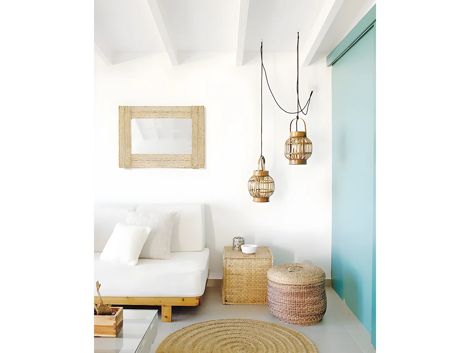 Espejo de esparto de 63x97cm - GEMA - DECOWOOD