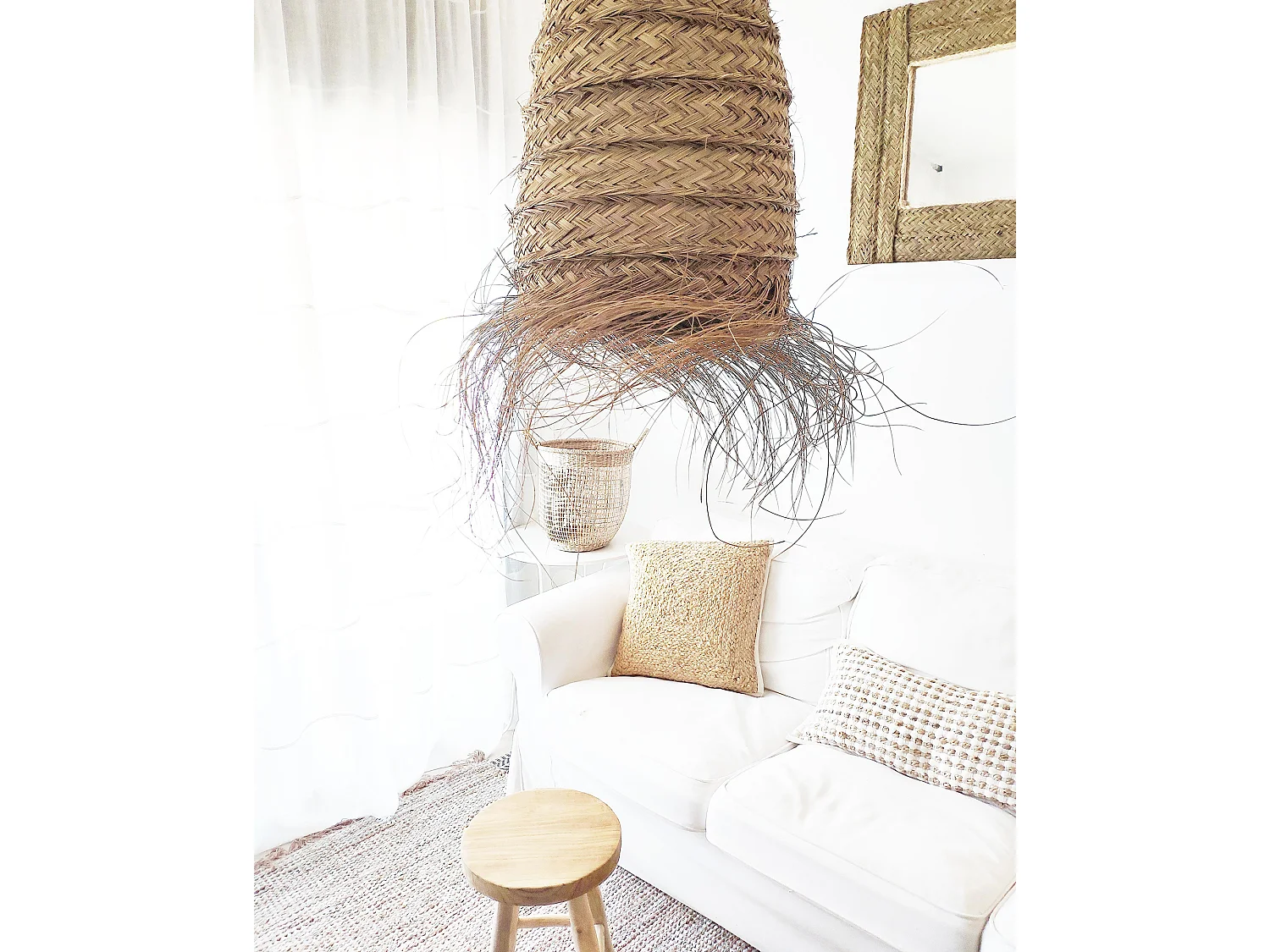 Espejo de esparto de 63x97cm - GEMA - DECOWOOD