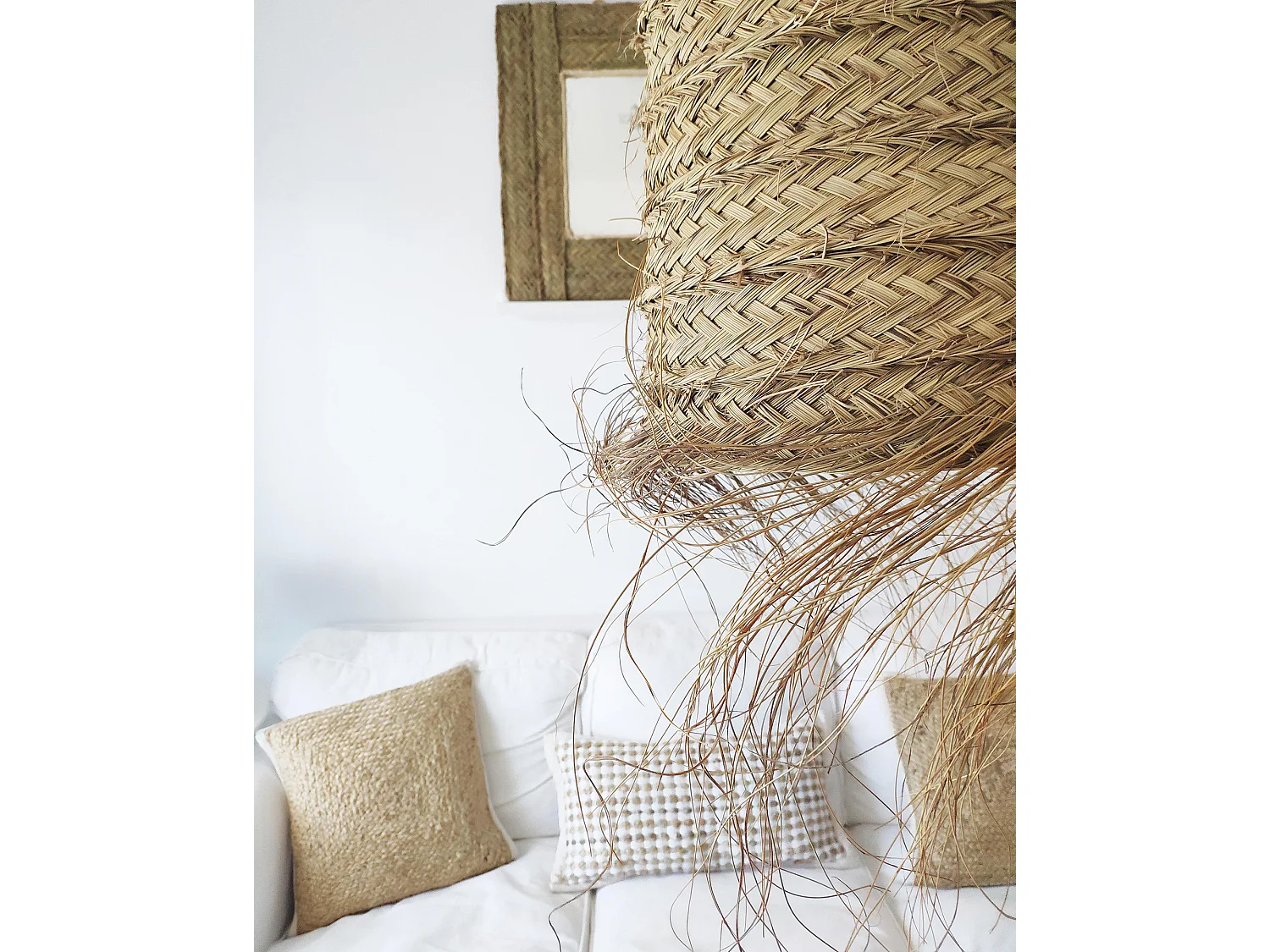 Espejo de esparto de 63x97cm - GEMA - DECOWOOD