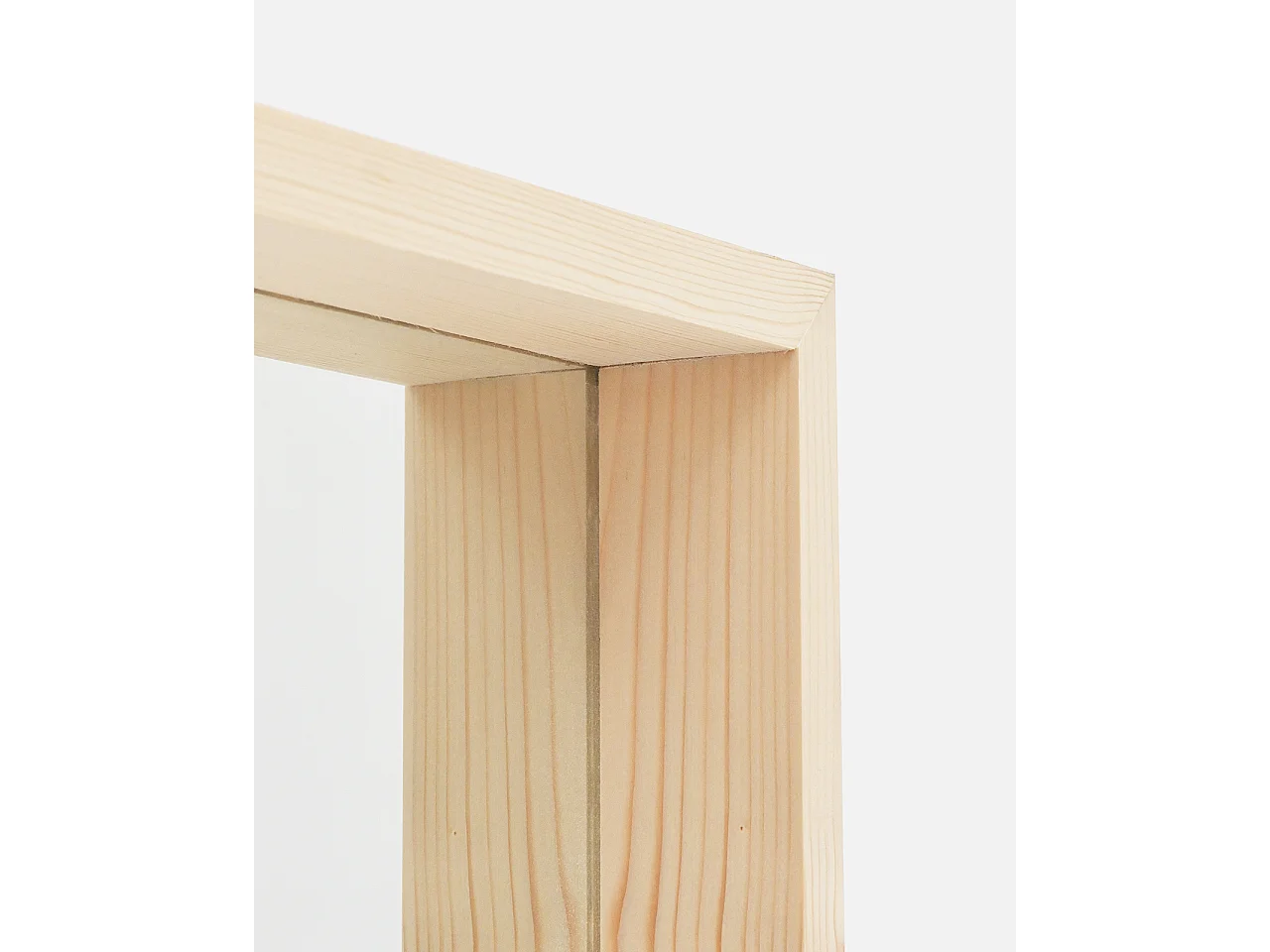 Espejo de madera maciza tono natural de 160x80cm - WALLS - DECOWOOD