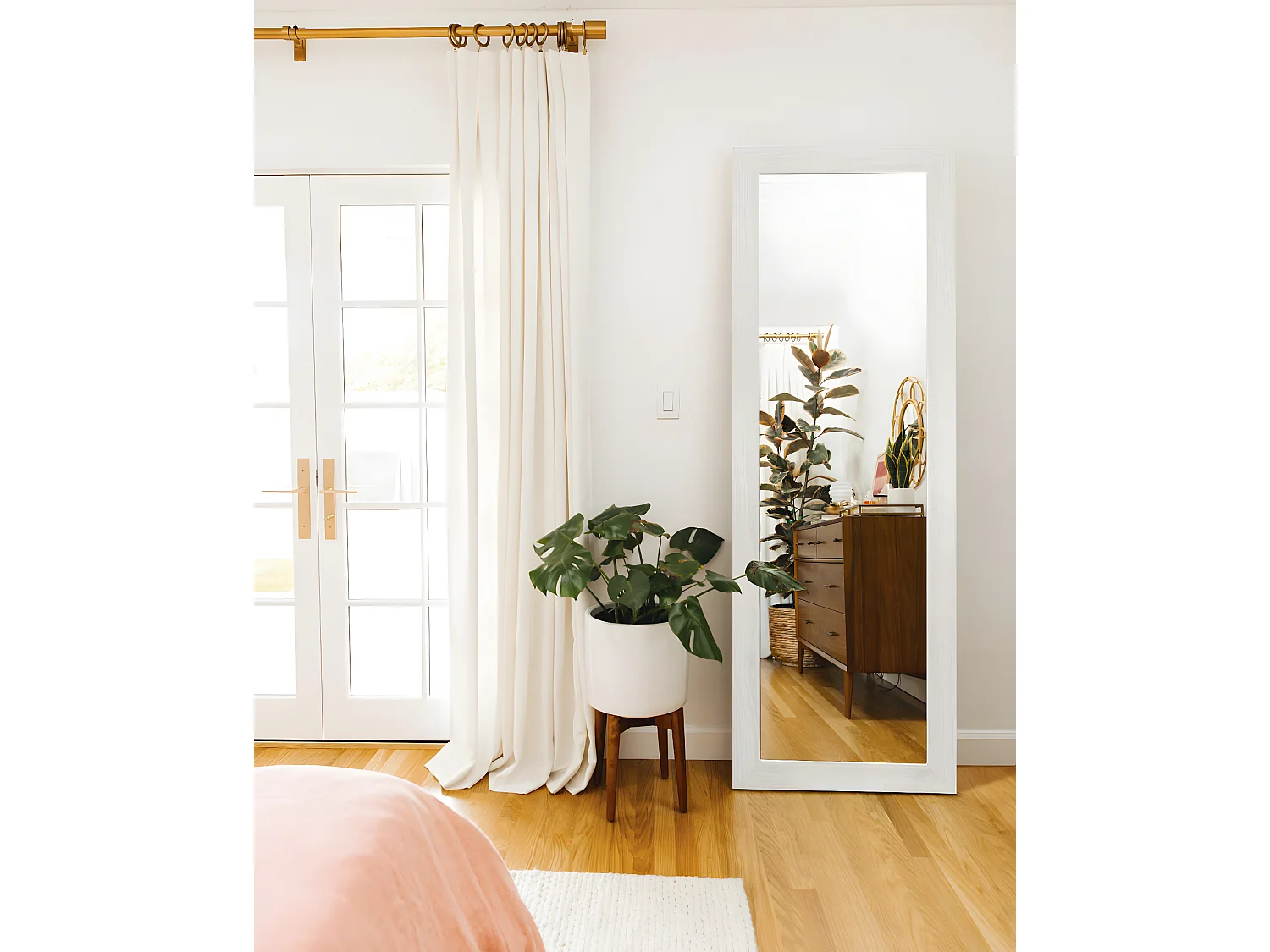 Espejo de madera color blanco de 54x154cm - EIRA - DECOWOOD