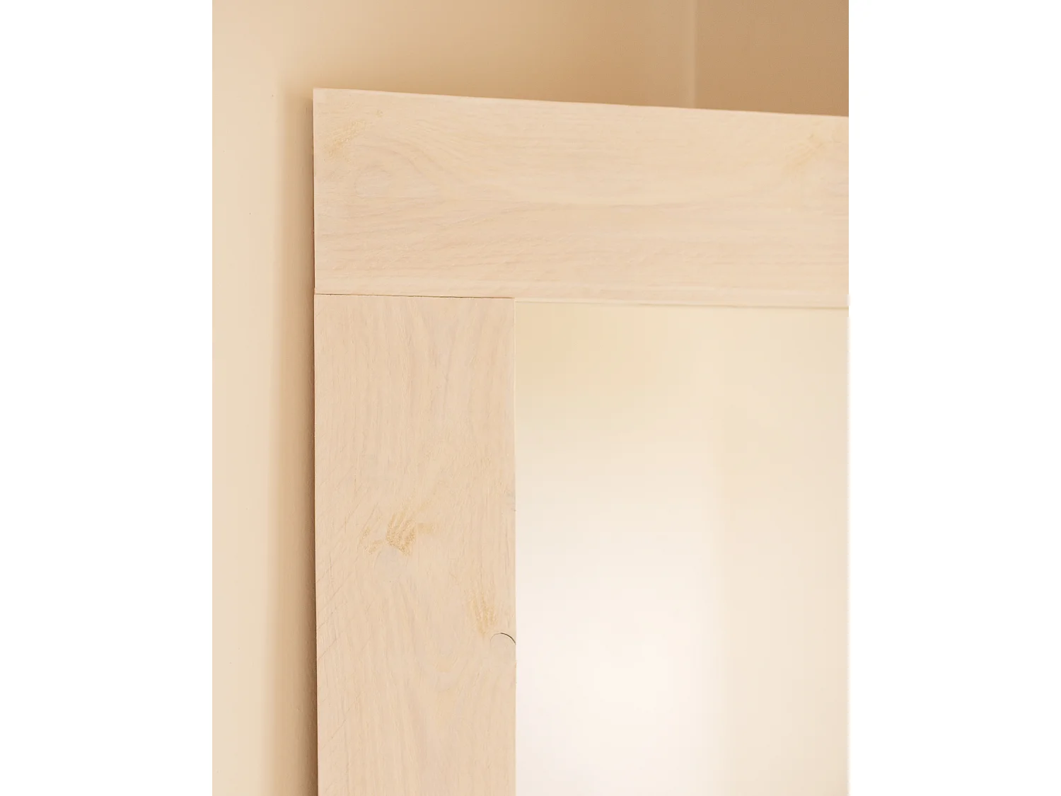 Espejo de madera maciza tono blanco de 165x65cm - IZAL - DECOWOOD