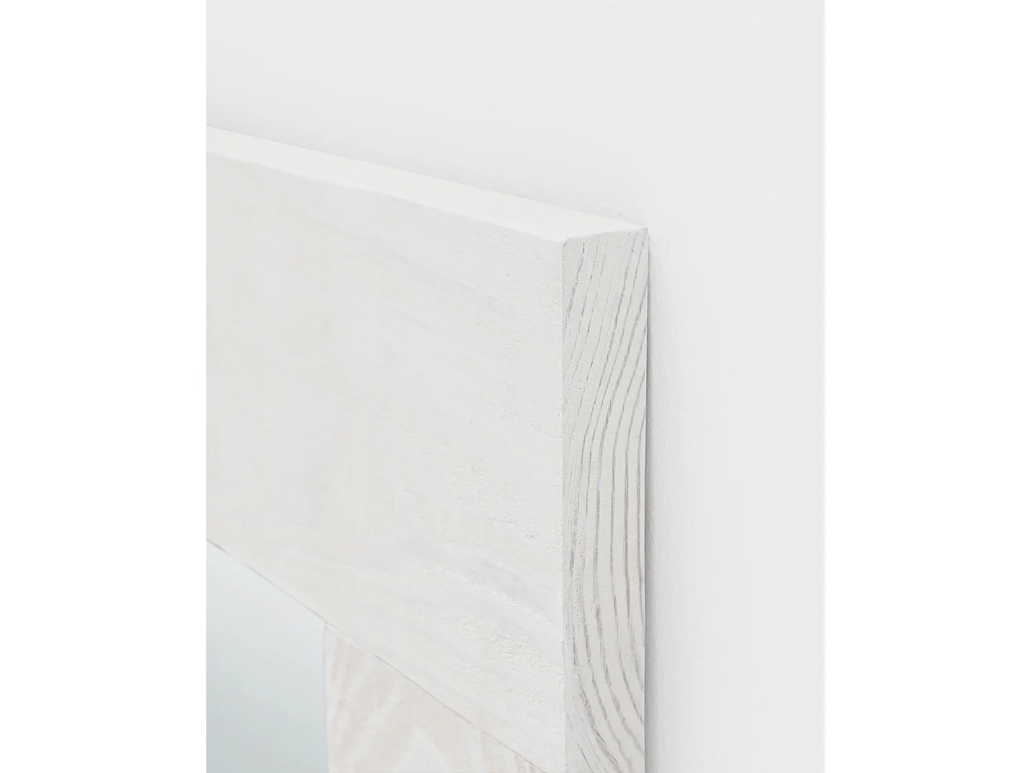 Espejo de madera maciza tono blanco de 165x65cm - IZAL - DECOWOOD