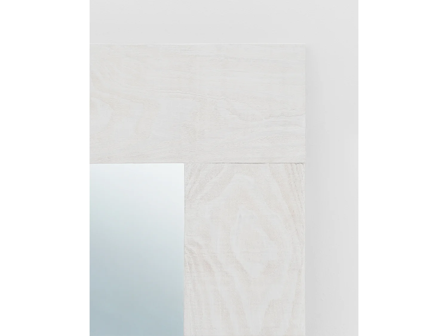Espejo de madera maciza tono blanco de 165x65cm - IZAL - DECOWOOD